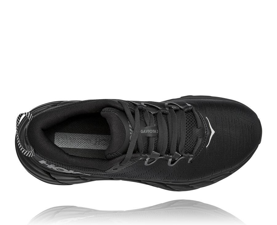 Running Shoes Womens - Hoka One One Gaviota 3 - Black - CXHLQWS-71